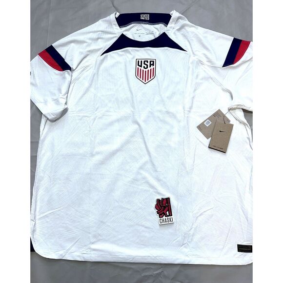 NIKE Men’s 3X USA National Team USMNT soccer 2022/2023 Vapor Jersey DN0638-101 - Picture 1 of 11